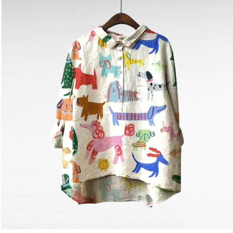 Elegant Patterned Shirt Émilie (Buy One Get One Free!)