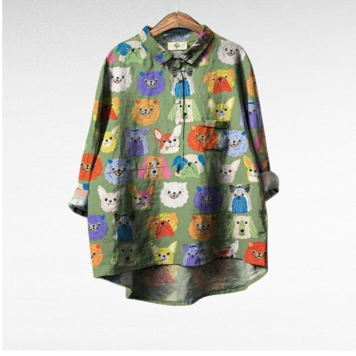 Elegant Patterned Shirt Émilie (Buy One Get One Free!)
