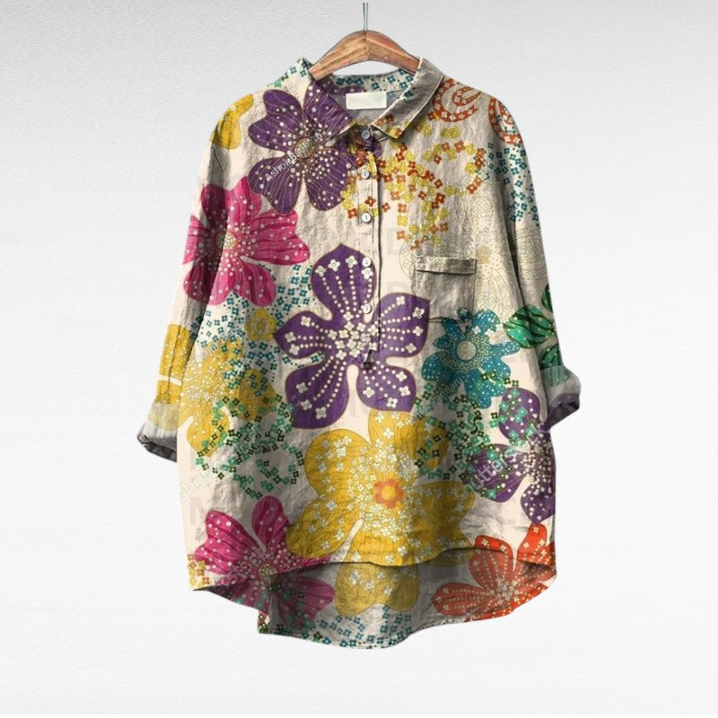 Elegant Patterned Shirt Émilie (Buy One Get One Free!)