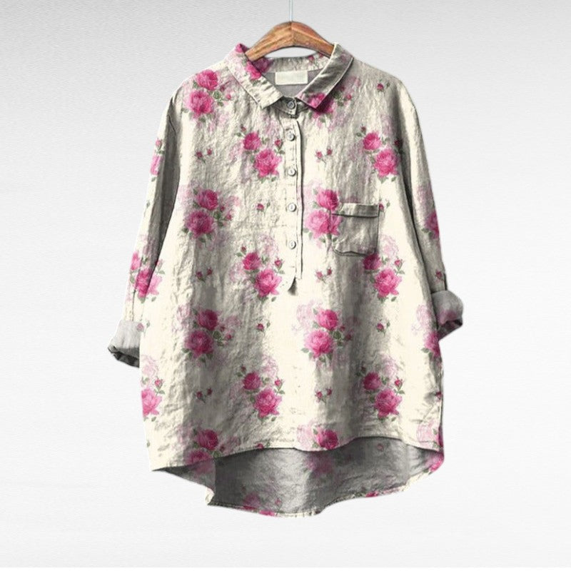 Elegant Patterned Shirt Émilie (Buy One Get One Free!)