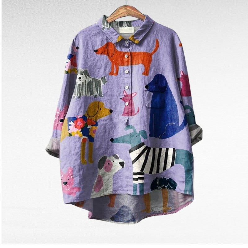 Elegant Patterned Shirt Émilie (Buy One Get One Free!)