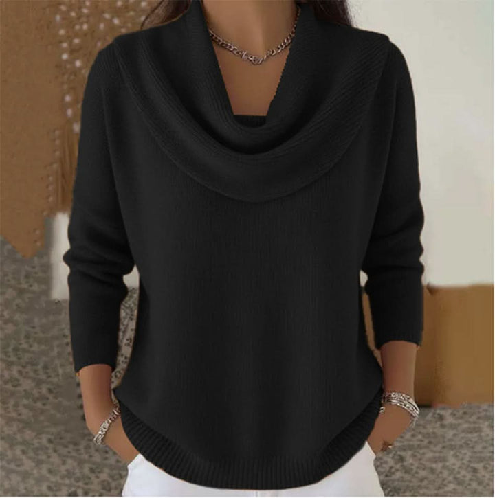 Women's Relaxed Fit Cowl Neck Knit Sweater