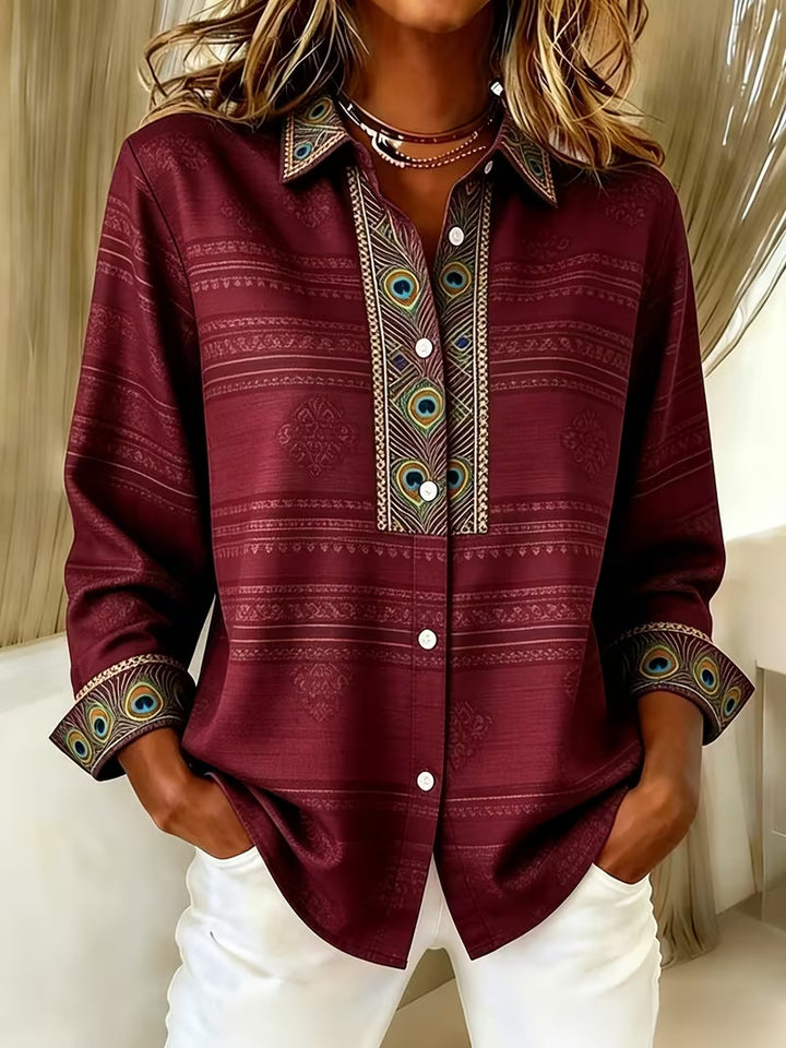 Aurelia | Peacock Feather Blouse
