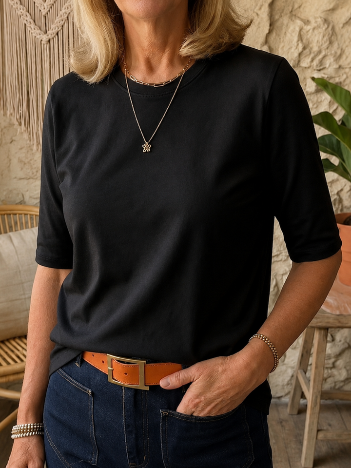 Everyday Top with Three-Quarter Sleeves