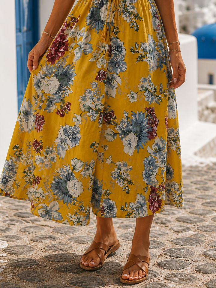 Oia Floral Midi Dress