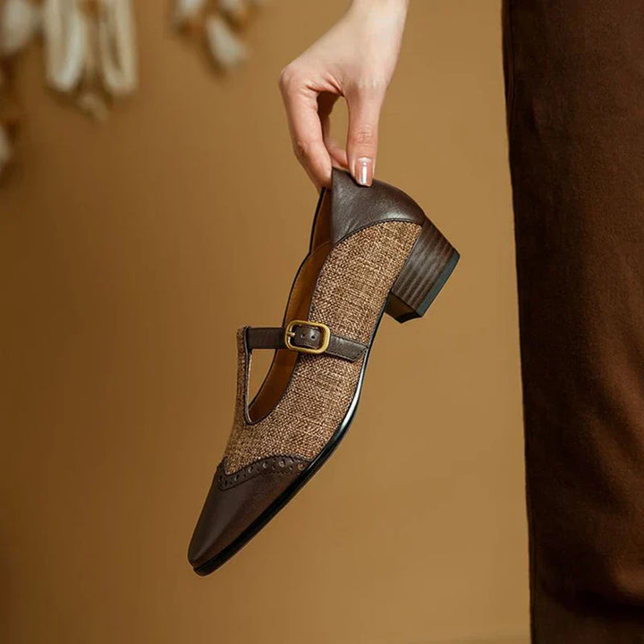 Cosima | Two-Tone Vintage T-Strap Mary Jane Shoes