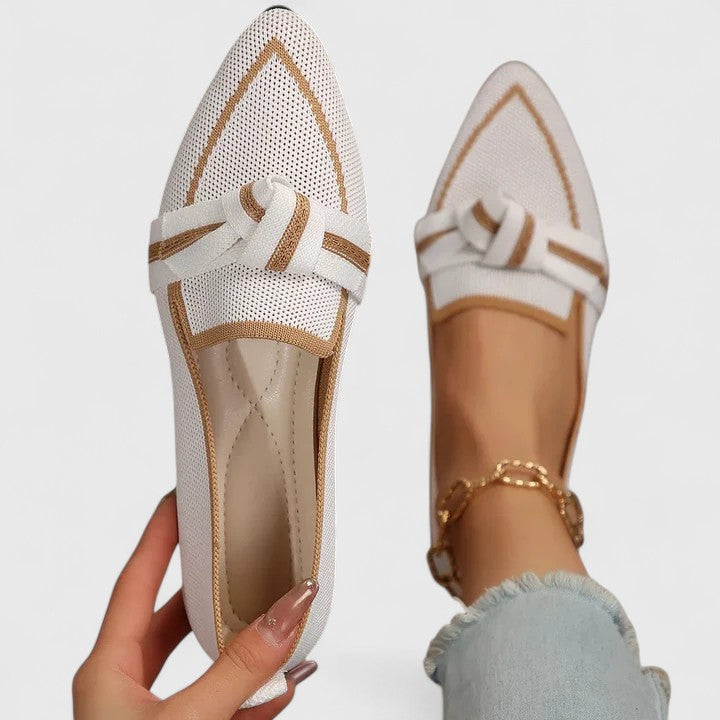 Maya | Pointed Toe Knot Detail Slip-On Loafers