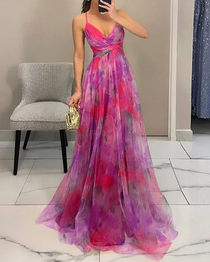Donna | Enchanting Floral Print Maxi Dress