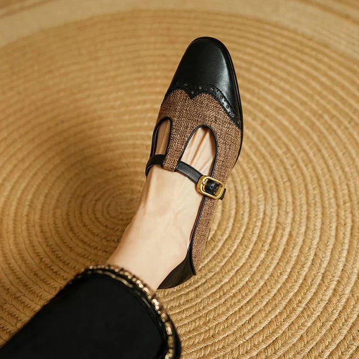 Cosima | Two-Tone Vintage T-Strap Mary Jane Shoes