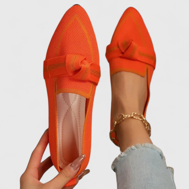 Maya | Pointed Toe Knot Detail Slip-On Loafers
