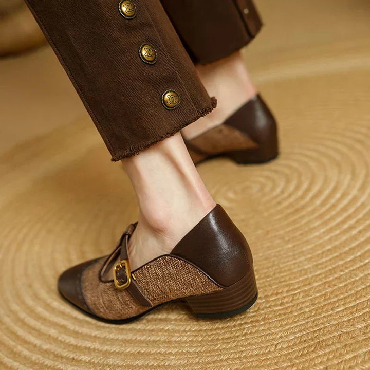 Cosima | Two-Tone Vintage T-Strap Mary Jane Shoes
