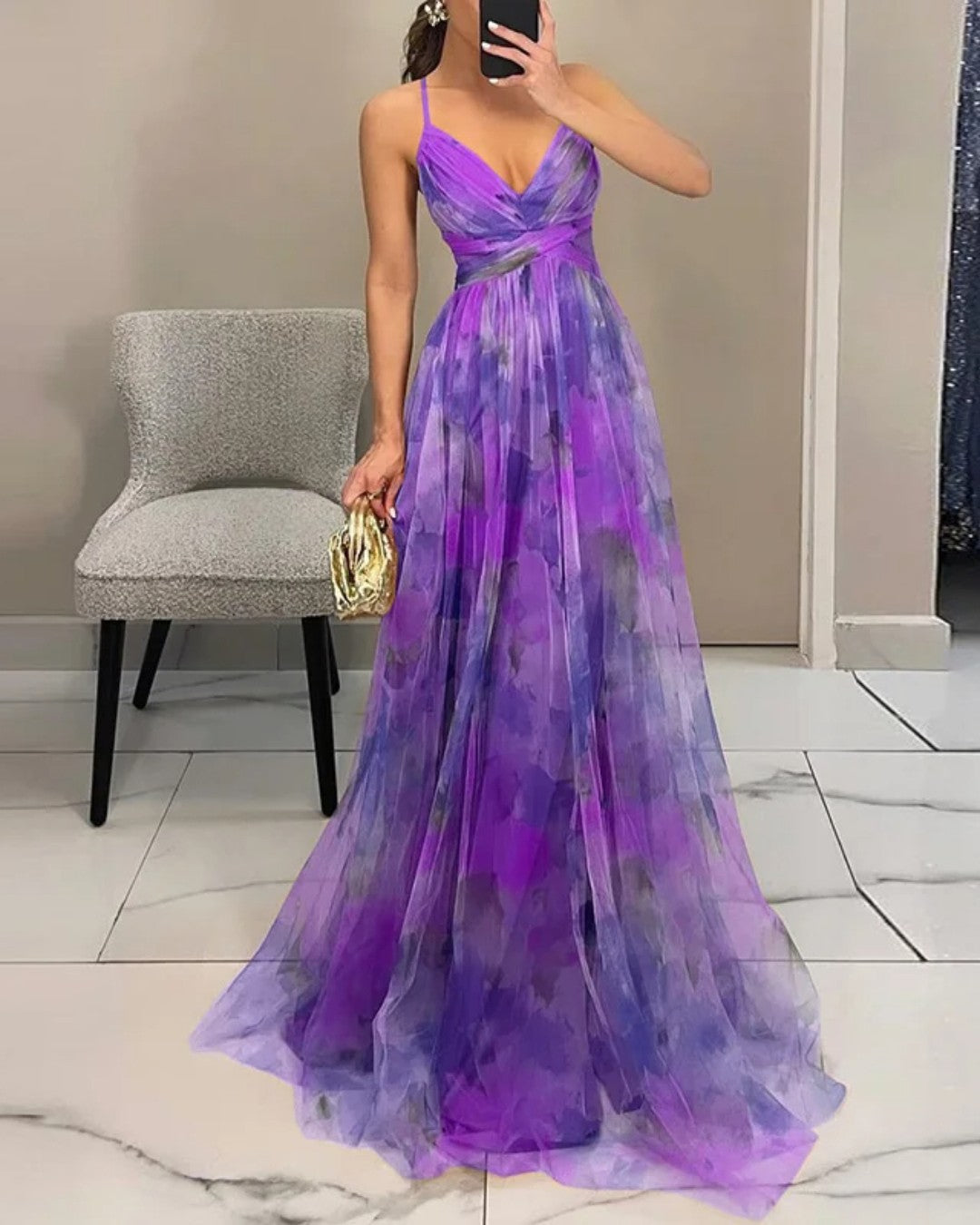 Donna | Enchanting Floral Print Maxi Dress