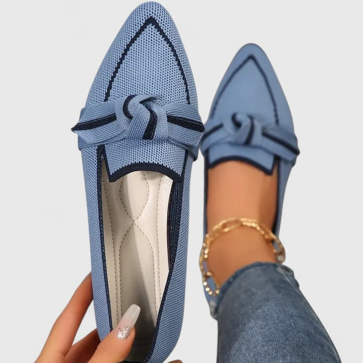 Maya | Pointed Toe Knot Detail Slip-On Loafers