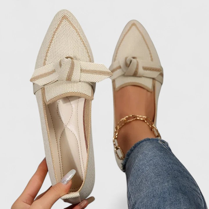 Maya | Pointed Toe Knot Detail Slip-On Loafers