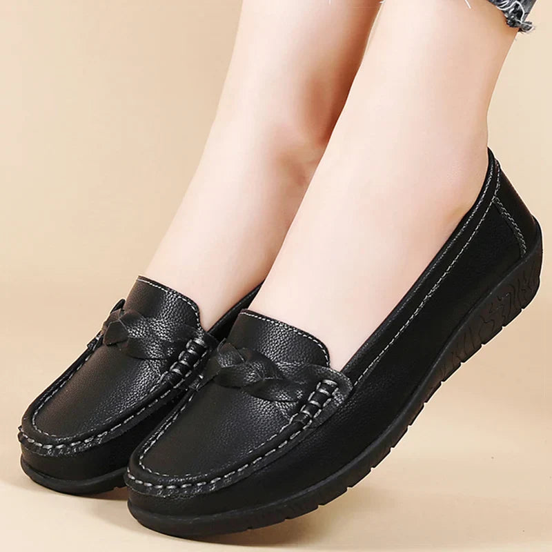 Leather Slip-On Shoes – Women's Cushioned Loafers | Savona