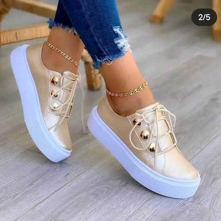 Serena | Orthopedic Round Toe Platform Sneakers