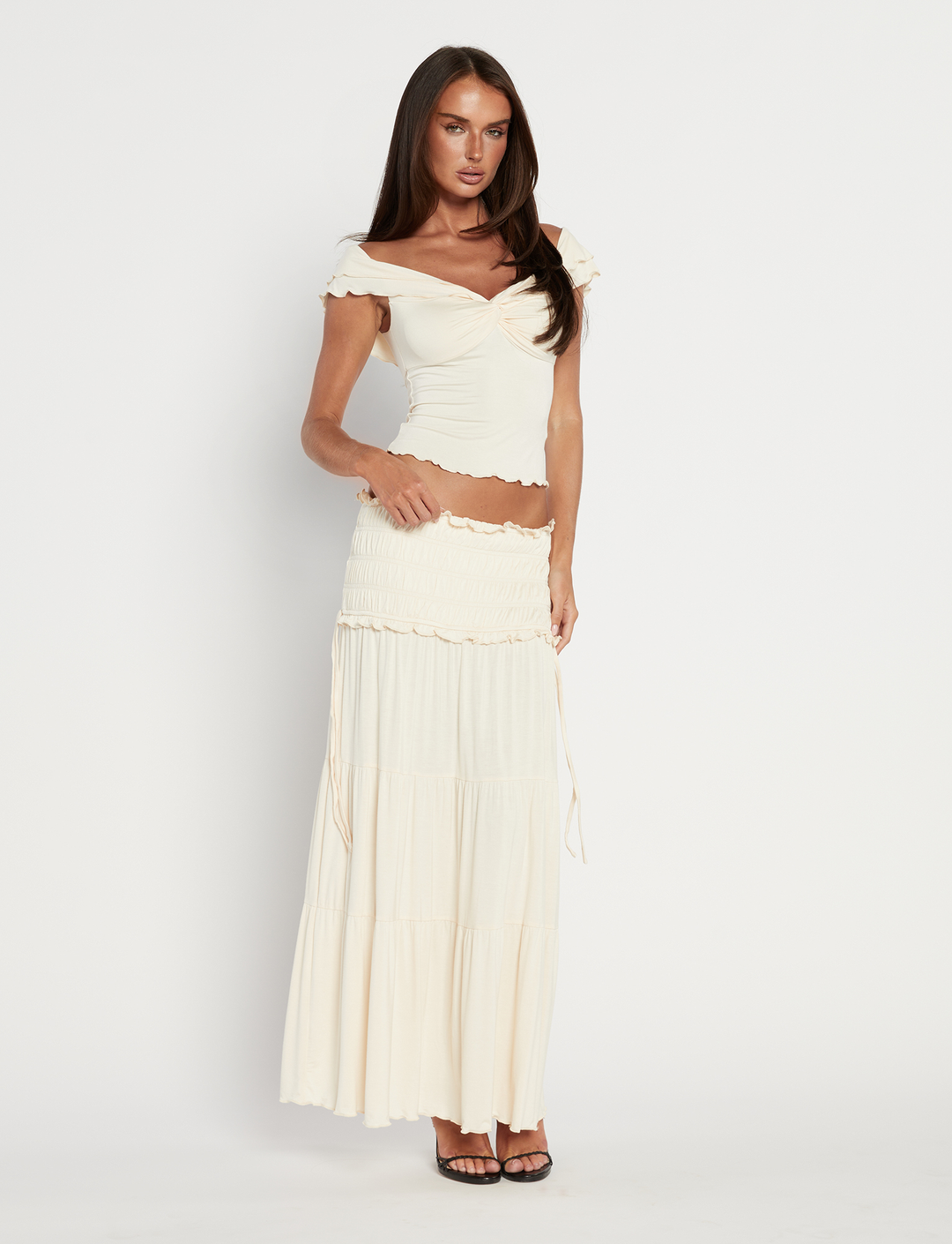 DENALI MAXI SKIRT - NEUTRAL : BONE