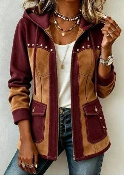 Veronica | Two-Tone Hooded Jacket