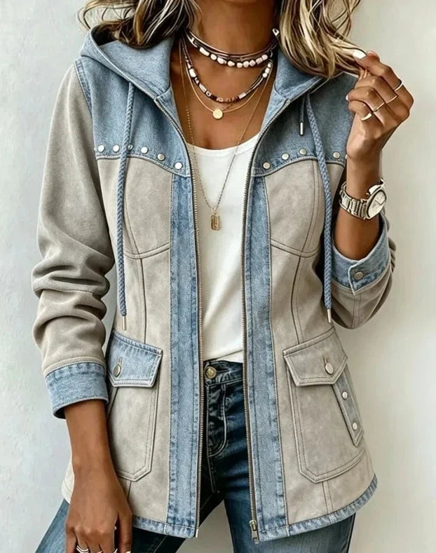 Veronica | Two-Tone Hooded Jacket