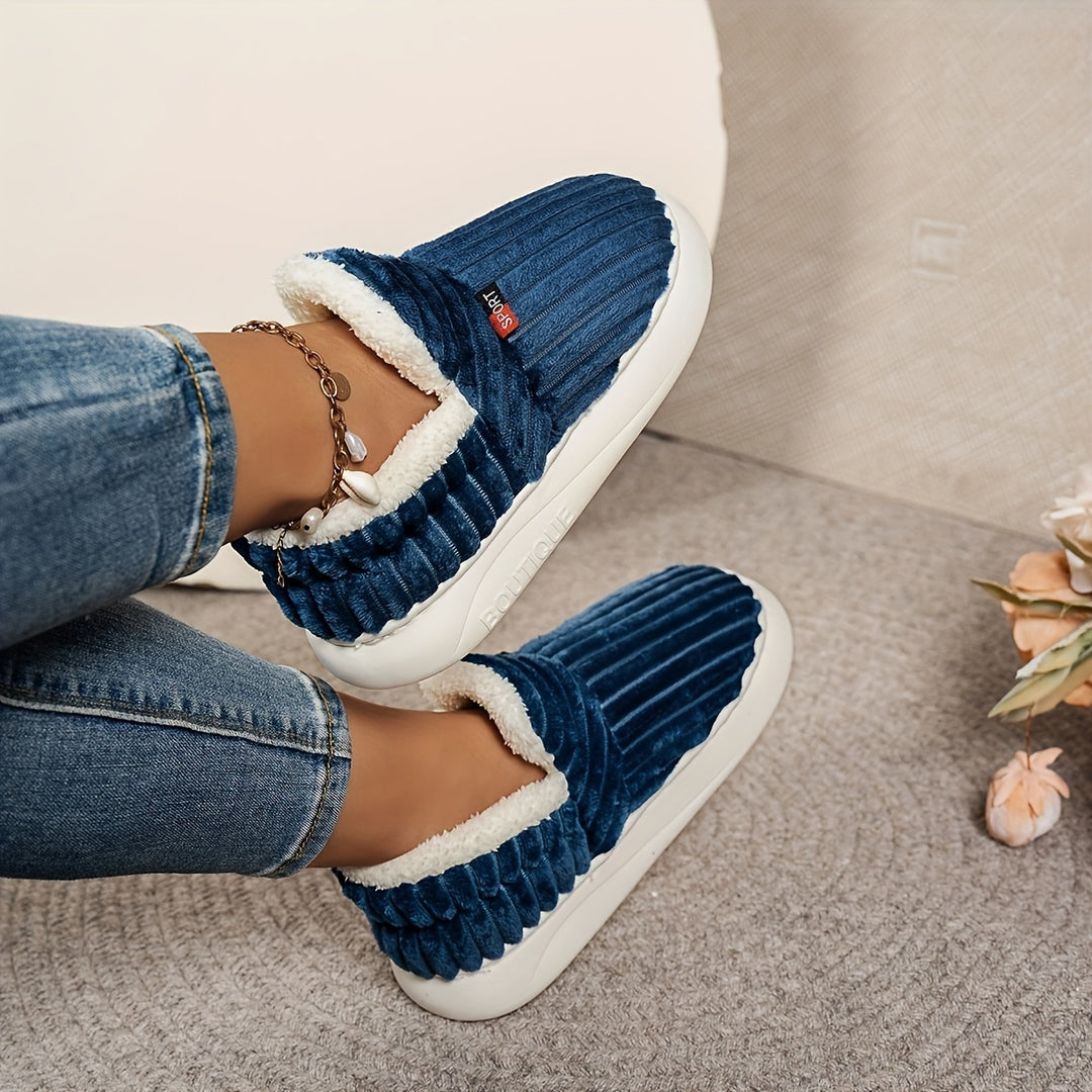 Unisex comfortabele pantoffels | Comfortabel en warm, geschikt voor zowel thuis als buiten, draagbaar in lente, herfst en winter, effen kleur met pluche voering, meerdere kleuren beschikbaar, casual en veelzijdig, unisex