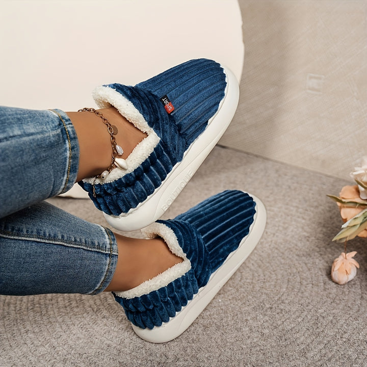 Unisex comfortabele pantoffels | Comfortabel en warm, geschikt voor zowel thuis als buiten, draagbaar in lente, herfst en winter, effen kleur met pluche voering, meerdere kleuren beschikbaar, casual en veelzijdig, unisex