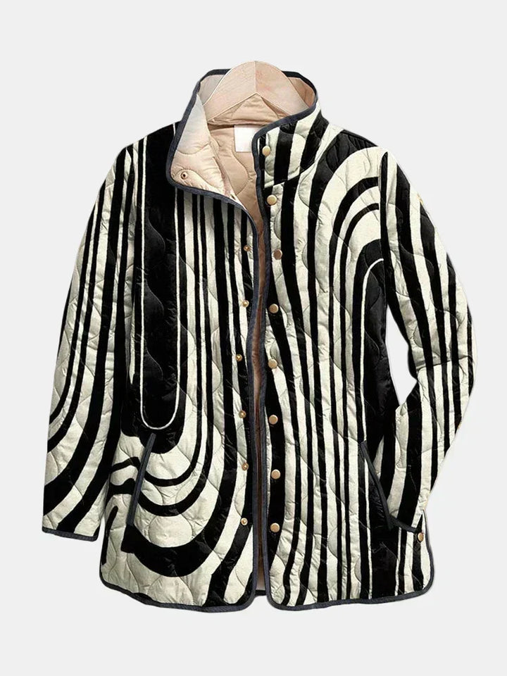 Sylvie | Graphic Zebra Quilted Jacket