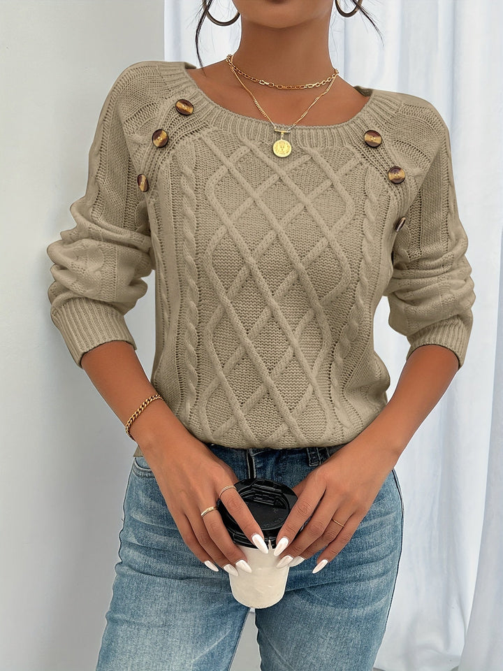 MOREAU LYON | PULL TEXTURÉ À BOUTONS POUR FEMME