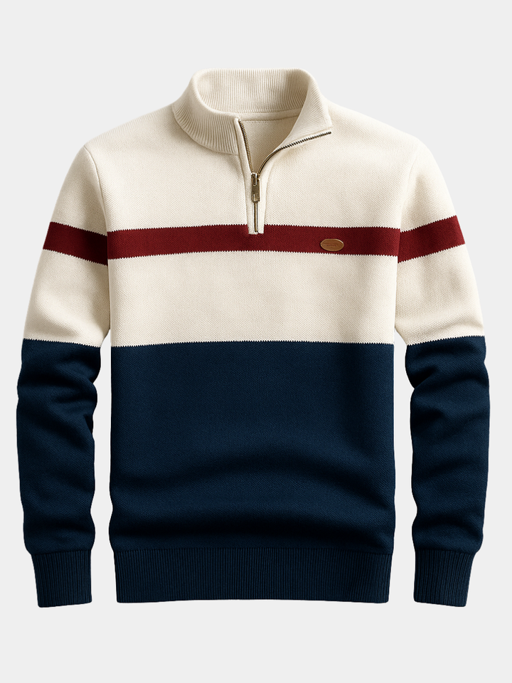 Men's Zip Neck Jumper