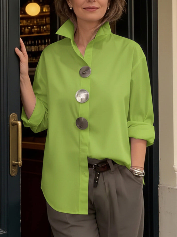 Elegant Blouse with Large Buttons