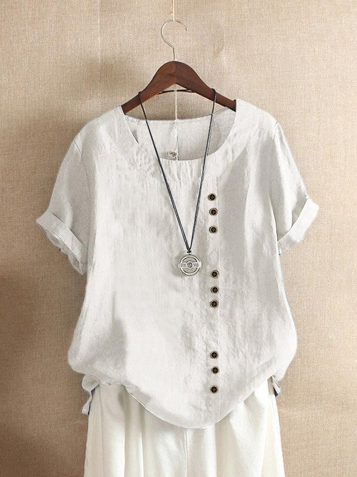 Lightweight Blouse with Button Placket