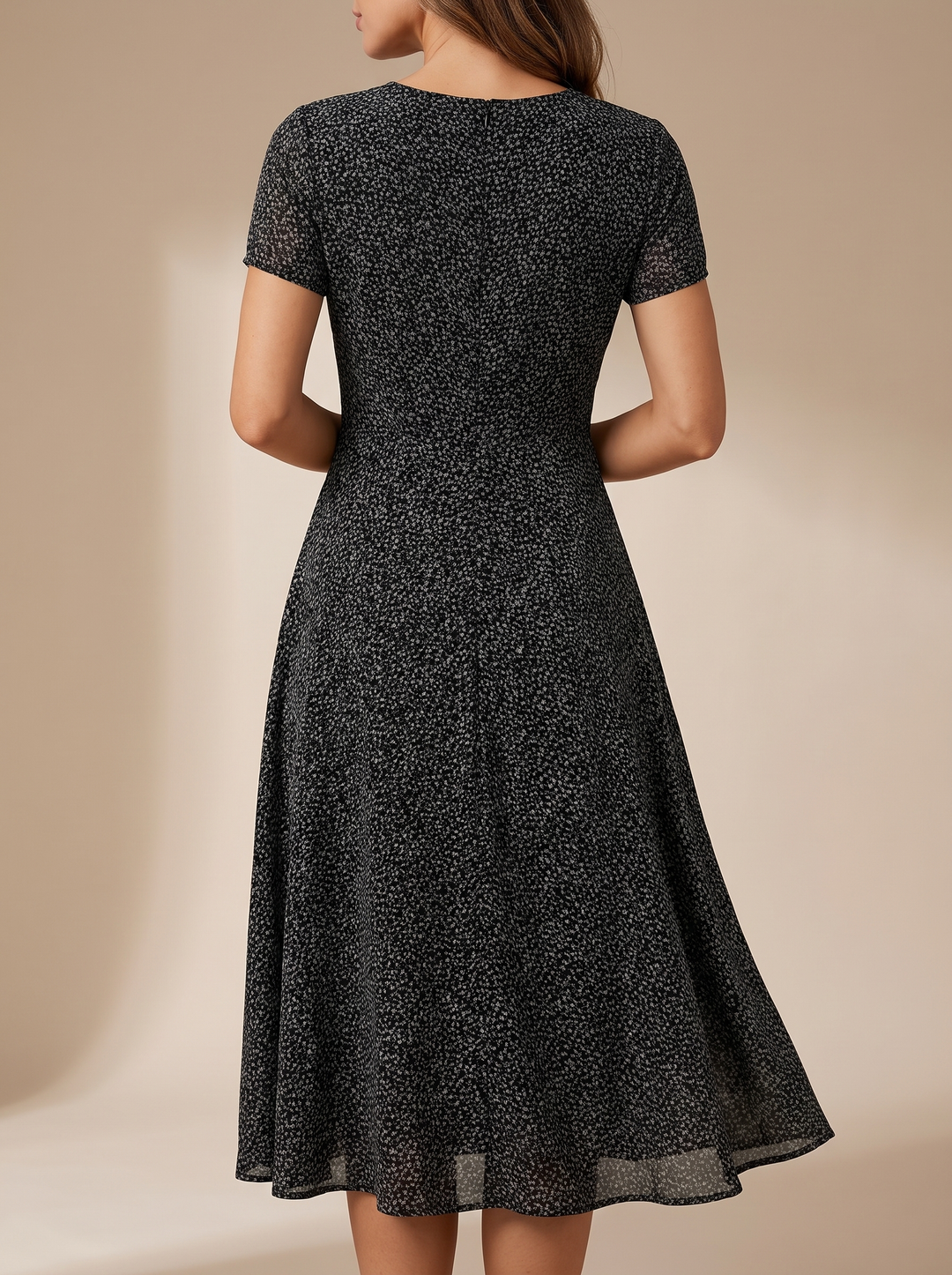 Teodora | V-Neck Short-Sleeve Midi Dress