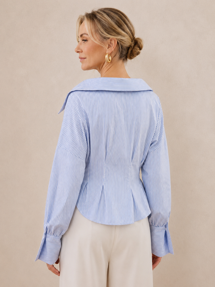 Sophie | Striped Collared Blouse