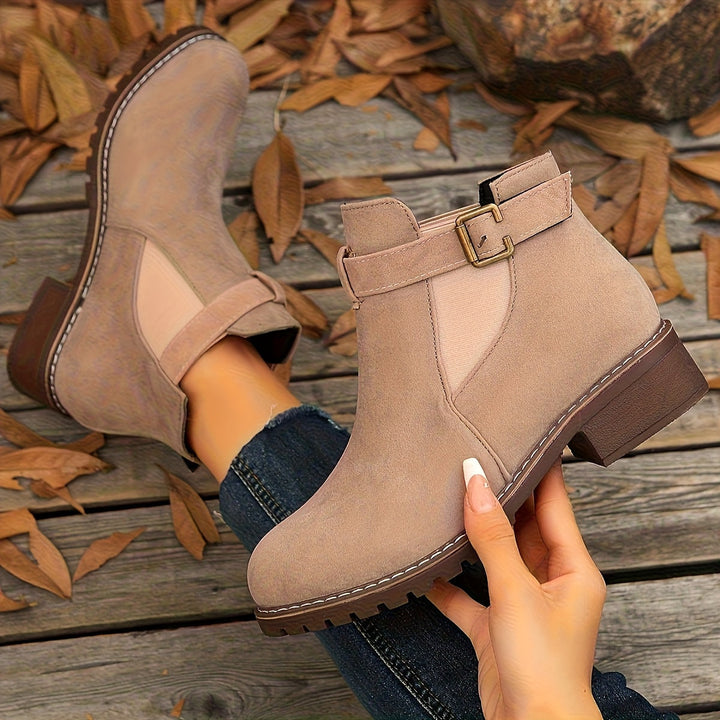 Brynn | Women's Buckle Ankle Boot with Block Heel