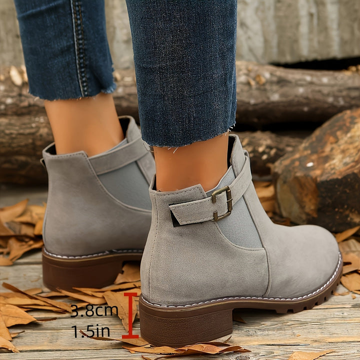Brynn | Women's Buckle Ankle Boot with Block Heel