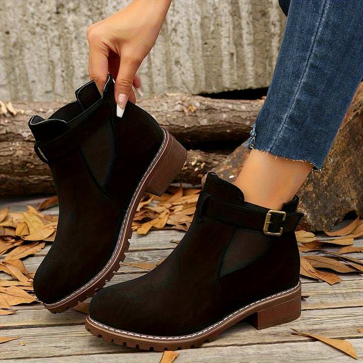 Brynn | Women's Buckle Ankle Boot with Block Heel
