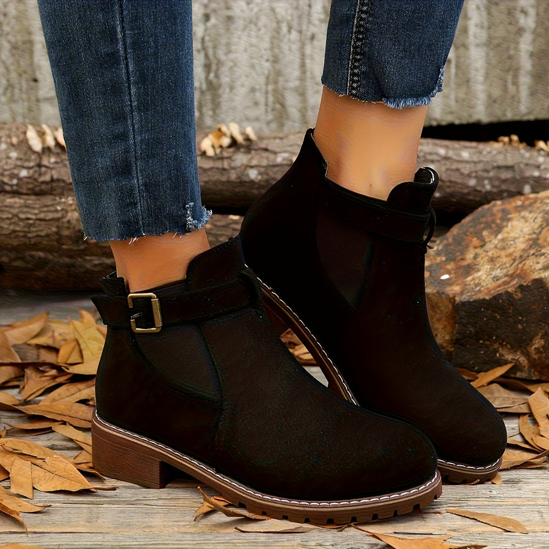 Brynn | Women's Buckle Ankle Boot with Block Heel