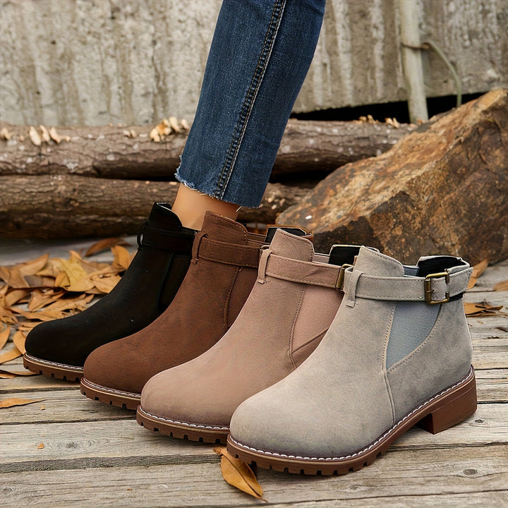 Brynn | Women's Buckle Ankle Boot with Block Heel