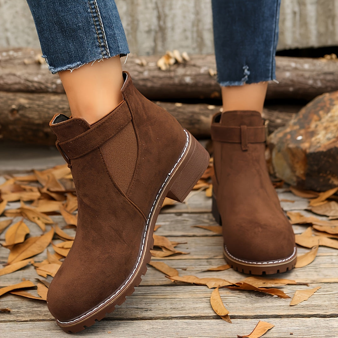Brynn | Women's Buckle Ankle Boot with Block Heel