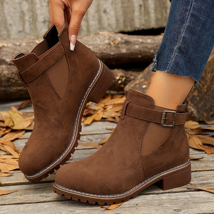 Brynn | Women's Buckle Ankle Boot with Block Heel