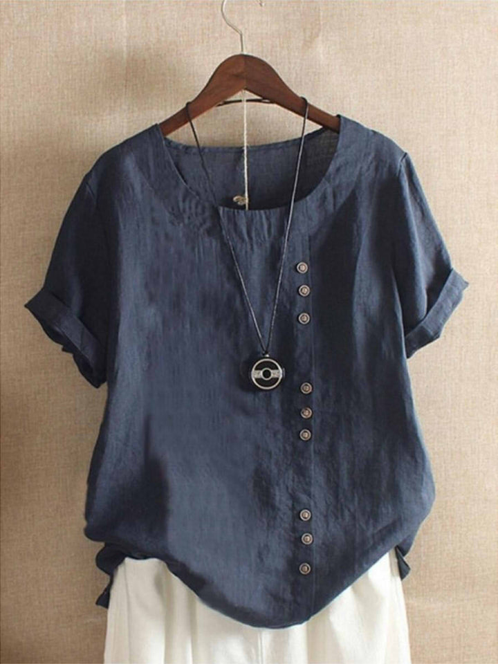 Lightweight Blouse with Button Placket