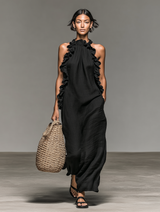 Lily | Ruffle Pocket Maxi Dress