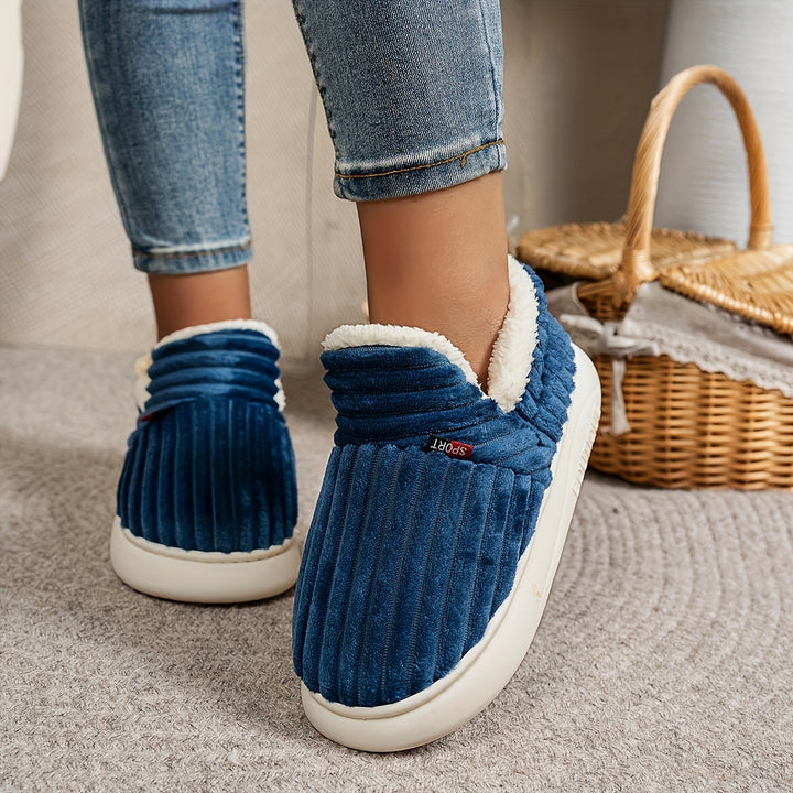 Unisex comfortabele pantoffels | Comfortabel en warm, geschikt voor zowel thuis als buiten, draagbaar in lente, herfst en winter, effen kleur met pluche voering, meerdere kleuren beschikbaar, casual en veelzijdig, unisex