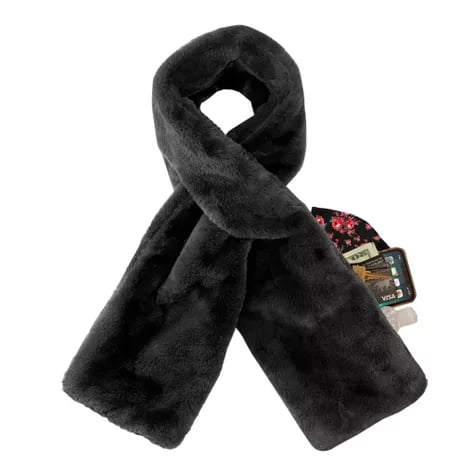 🎁Christmas Sale 49% OFF❄️ Faux-Fur Pull-Through Scarf with Hidden Pocket