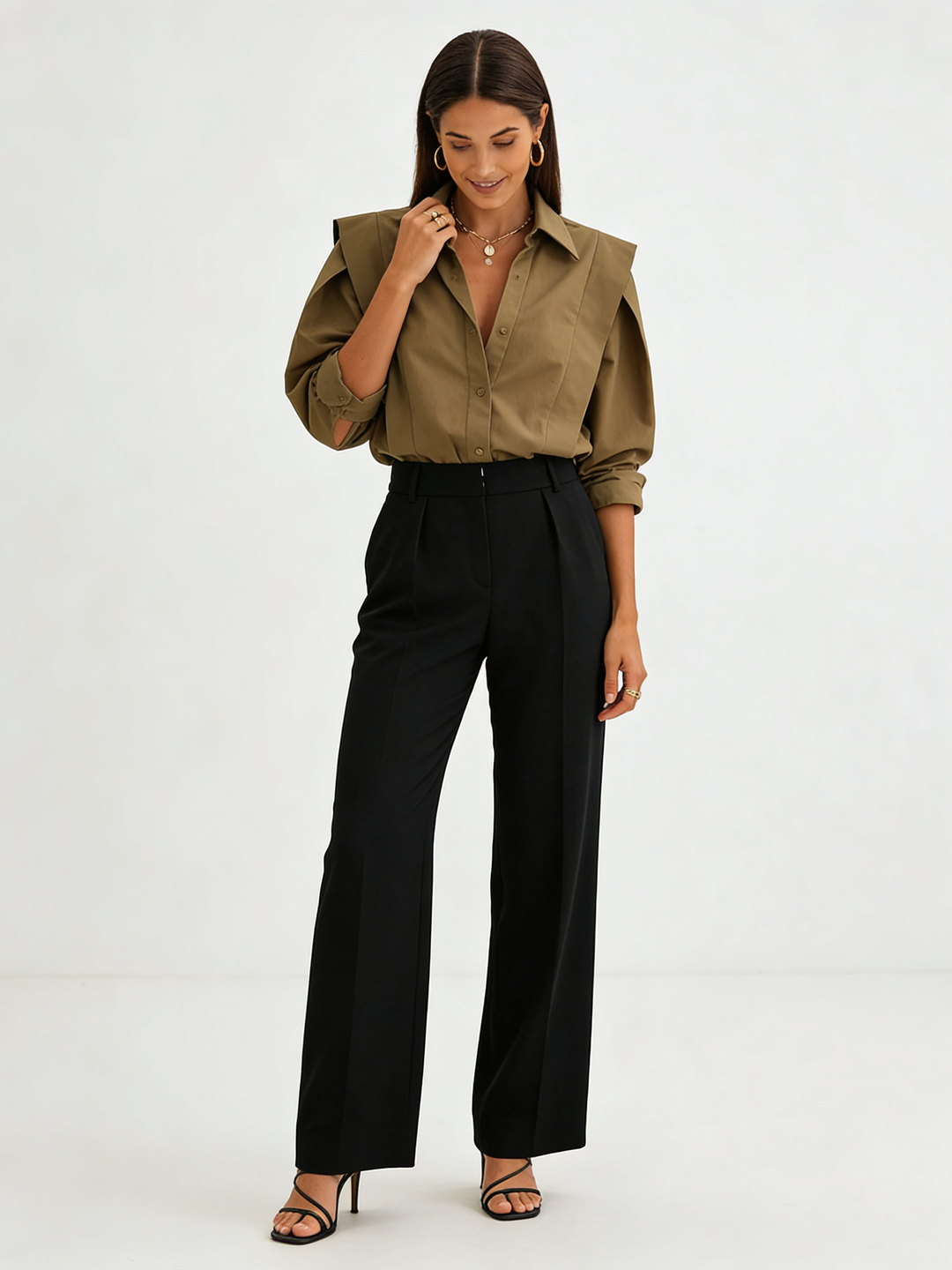 Oversized Button Down Cotton Shirt