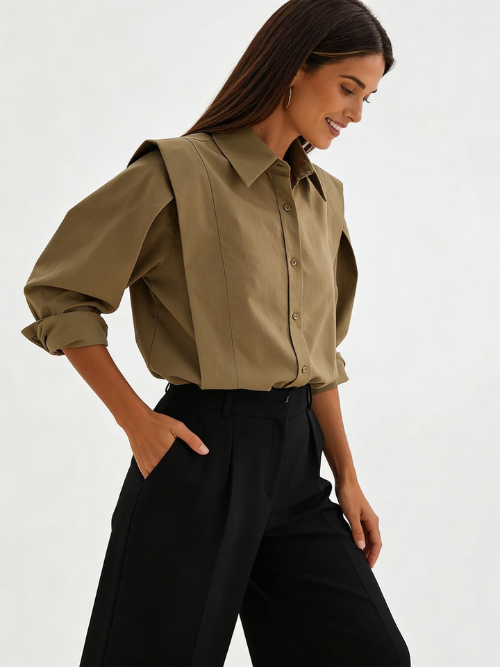 Oversized Button Down Cotton Shirt