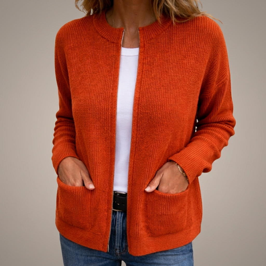 Juliette | Soft Knit Zip-Up Gilet