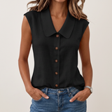 Elowen™ Breathable Button-Front Summer Blouse