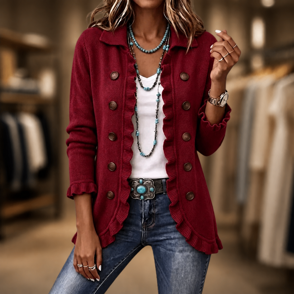 Eve Classic Ruffle Cardigan