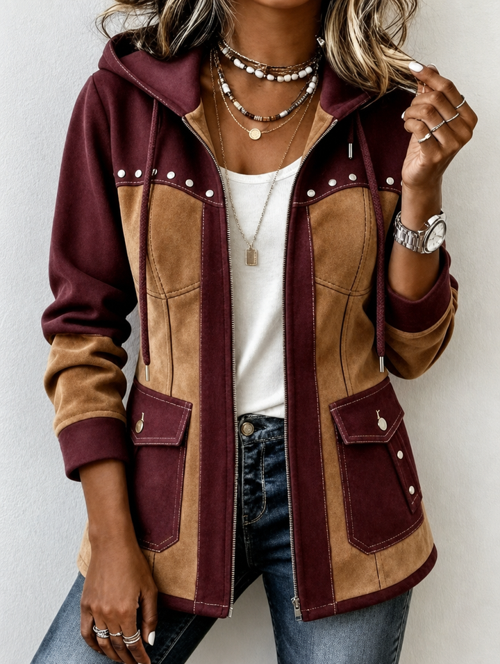 Veronica | Two-Tone Hooded Jacket
