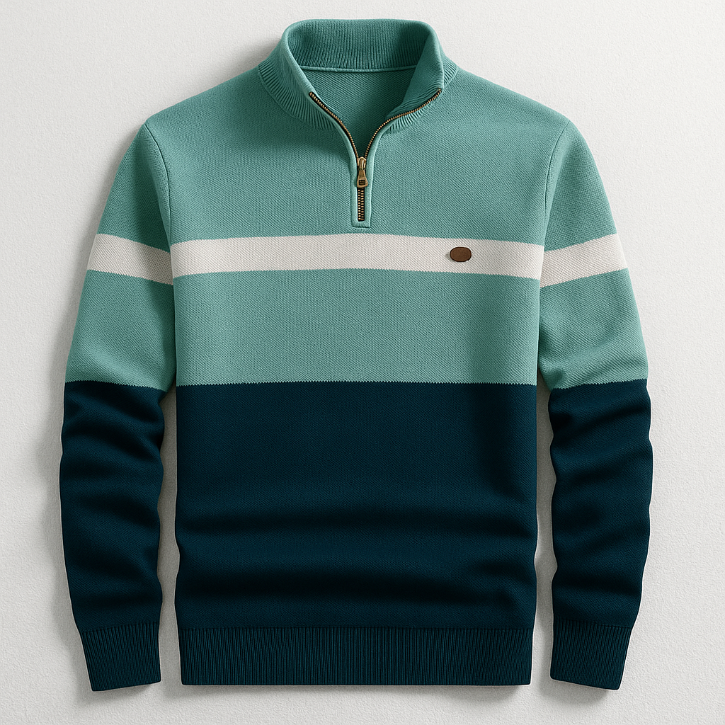 Men's Zip Neck Jumper